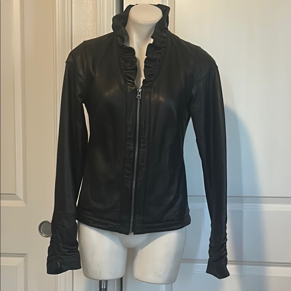 LA made Black Leather Jacket Classic Design